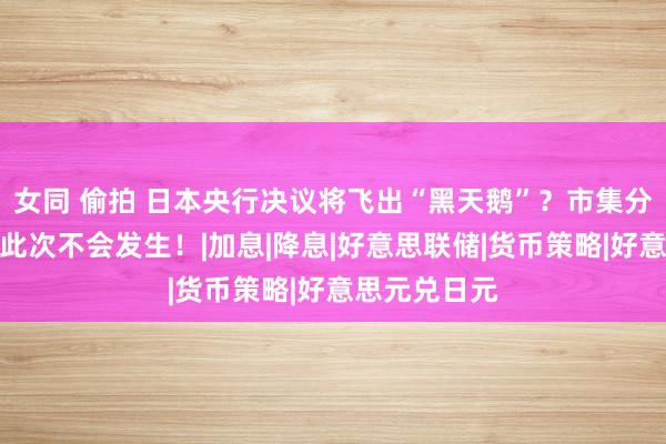 女同 偷拍 日本央行决议将飞出“黑天鹅”？市集分析不雅点：此次不会发生！|加息|降息|好意思联储|货币策略|好意思元兑日元