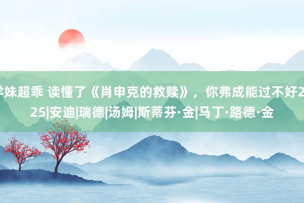 学妹超乖 读懂了《肖申克的救赎》，你弗成能过不好2025|安迪|瑞德|汤姆|斯蒂芬·金|马丁·路德·金