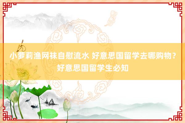 小萝莉渔网袜自慰流水 好意思国留学去哪购物？好意思国留学生必知