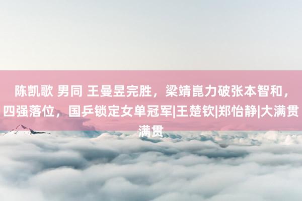 陈凯歌 男同 王曼昱完胜，梁靖崑力破张本智和，四强落位，国乒锁定女单冠军|王楚钦|郑怡静|大满贯